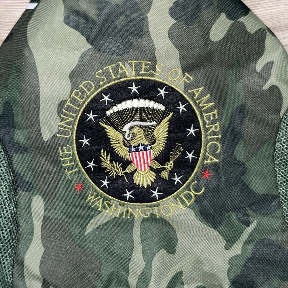 United‎ States Of America Washington D.C. Eagle Logo Drawstring Backpack Camo